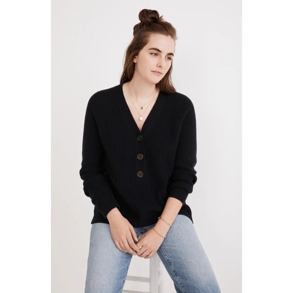 Madewell Lyle Rib Henley Long Sleeve Sweater - Picture 7 of 10